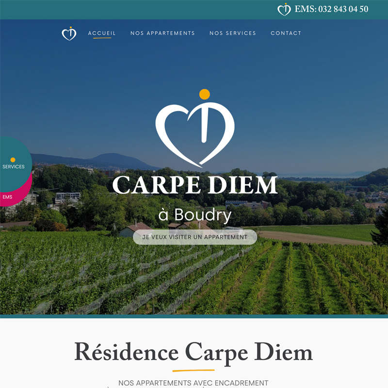site internet de EMS Carpe Diem